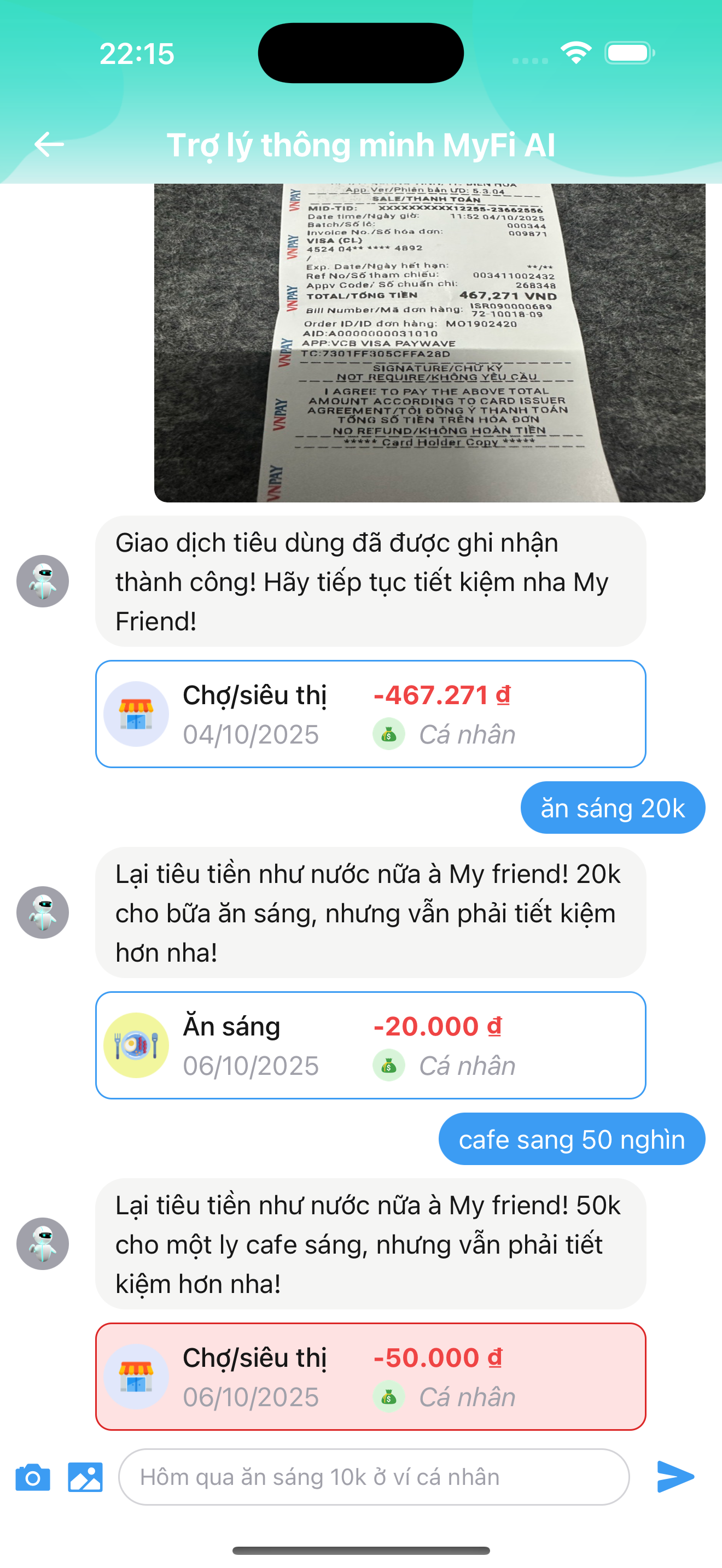 MyFi AI Settings & Reports